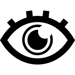 ojo con pestañas icono