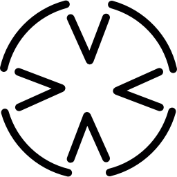 Cross outline shape variant icon