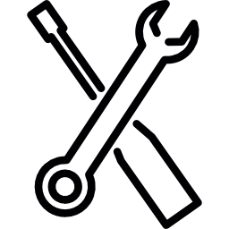 schraubendreher und schraubenschlüssel einstellen icon