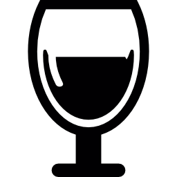 calice di vino in cristallo icona