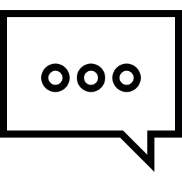 Speech bubble and three dots icon