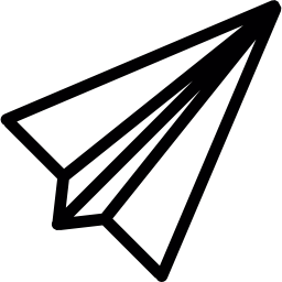 widok z góry papierowego samolotu ikona