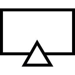 prostokąt i trójkąt ikona