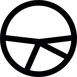 gráfico circular en rodajas icono