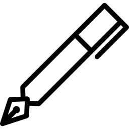 pluma de caligrafía icono
