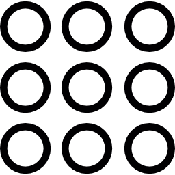 círculos de menú icono