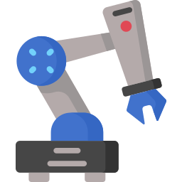 Robot industrial icono