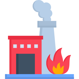 incineración icono