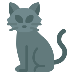 gato negro icono