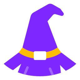 sombrero de bruja icono