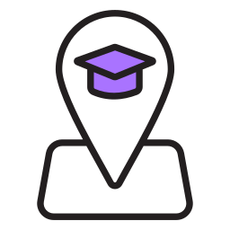 ubicación de la escuela icono