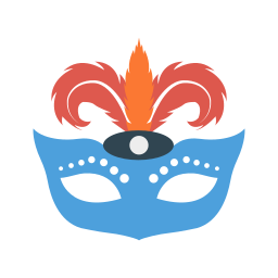 Mascara de carnaval Ícone