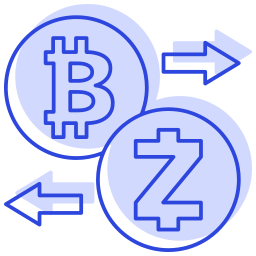 intercambio de criptomonedas icono
