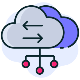 transferencia a la nube icono