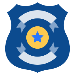 placa de seguridad icono