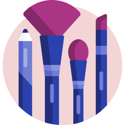 Makeup brushes icon