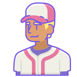 Jugador de béisbol icono