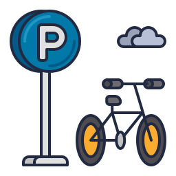parking dla rowerów ikona