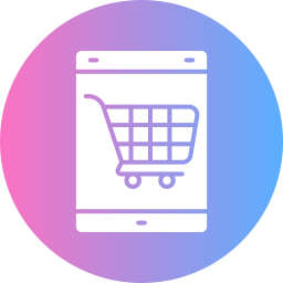 Mobile shopping icon