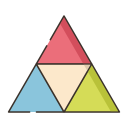 Carta de la pirámide icono