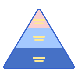 Carta de la pirámide icono