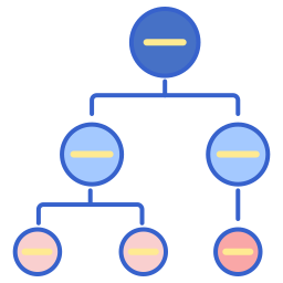 Estrutura hierárquica Ícone