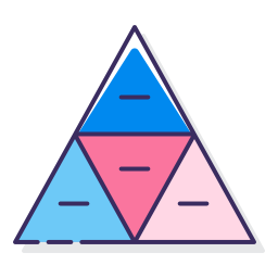 Gráfico de pirâmide Ícone