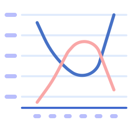 grafico a linee icona