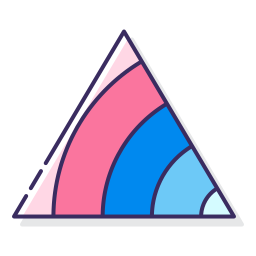 Gráfico de pirâmide Ícone