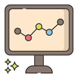 gráfico de linea icono