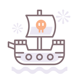 Navio pirata Ícone