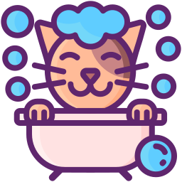 baño para gatos icono