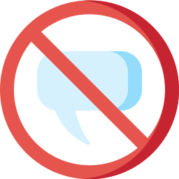 niet praten icoon
