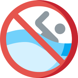 Prohibido nadar icono