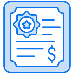 Stock certificate icon