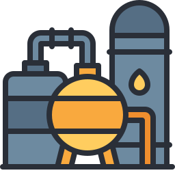 refinería de petróleo icono