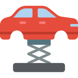 Hydraulic car icon