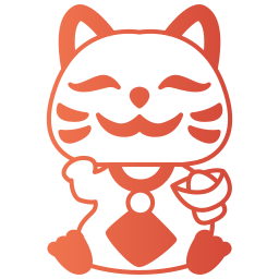 gato afortunado icono