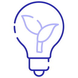 lampadina ecologica icona