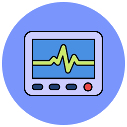 monitor de ecg icono