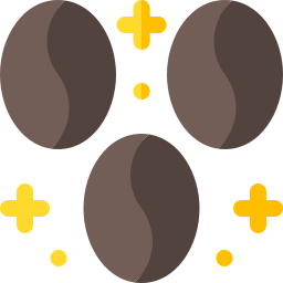 Los granos de café icono