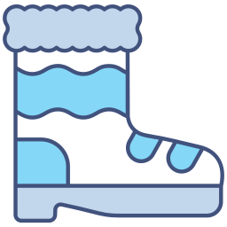 Snow wool boots icon