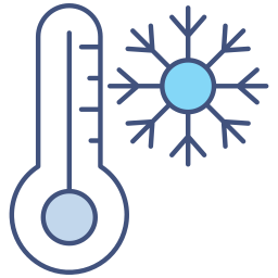 temperatura de la nieve icono