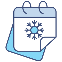 calendario de invierno icono