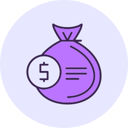 bolsa de dinero icono