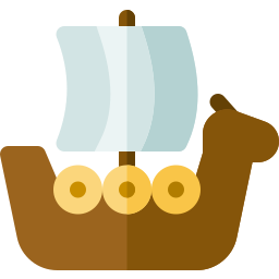 Barco vikingo icono