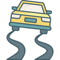 camino resbaladizo icono