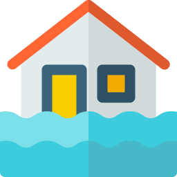 Casa inundada icono