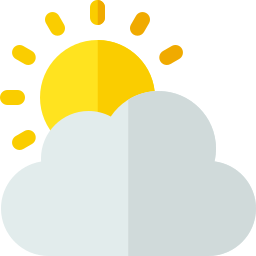 Clouds and sun icon