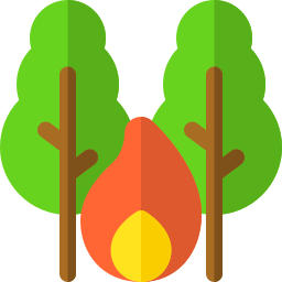 Горящее дерево иконка